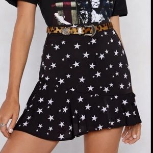 16 Nasty Gal Star Skirt White flared Taylor Swift Eras Tour Concert Swiftie